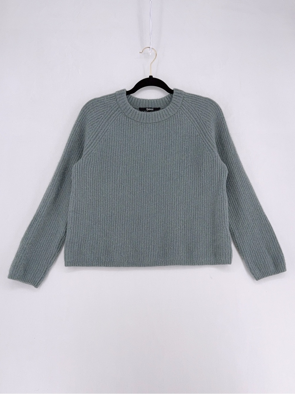 Quince Mongolian Cashmere Sweater in Heather Grey size L